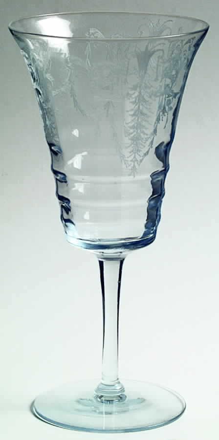 Cleo Blue (Stem 3077) Water Goblet by Cambridge-1