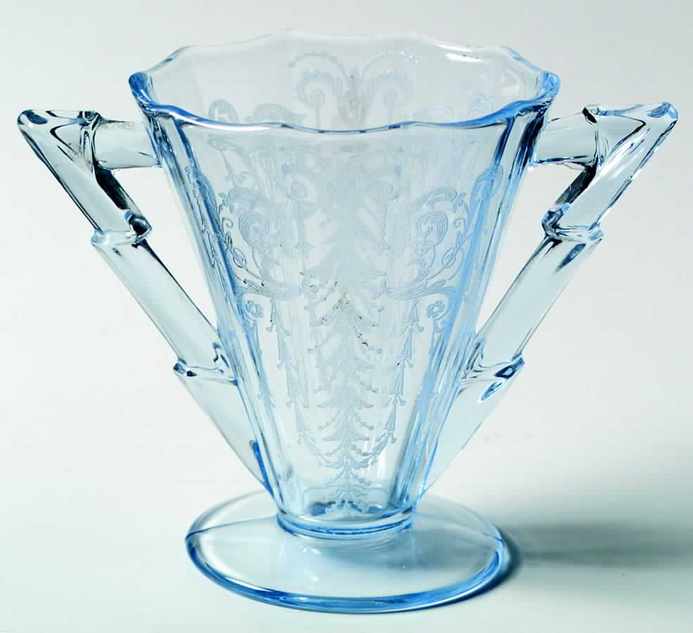 Cleo Blue (Stem 3077) Mini Open Sugar by Cambridge-1