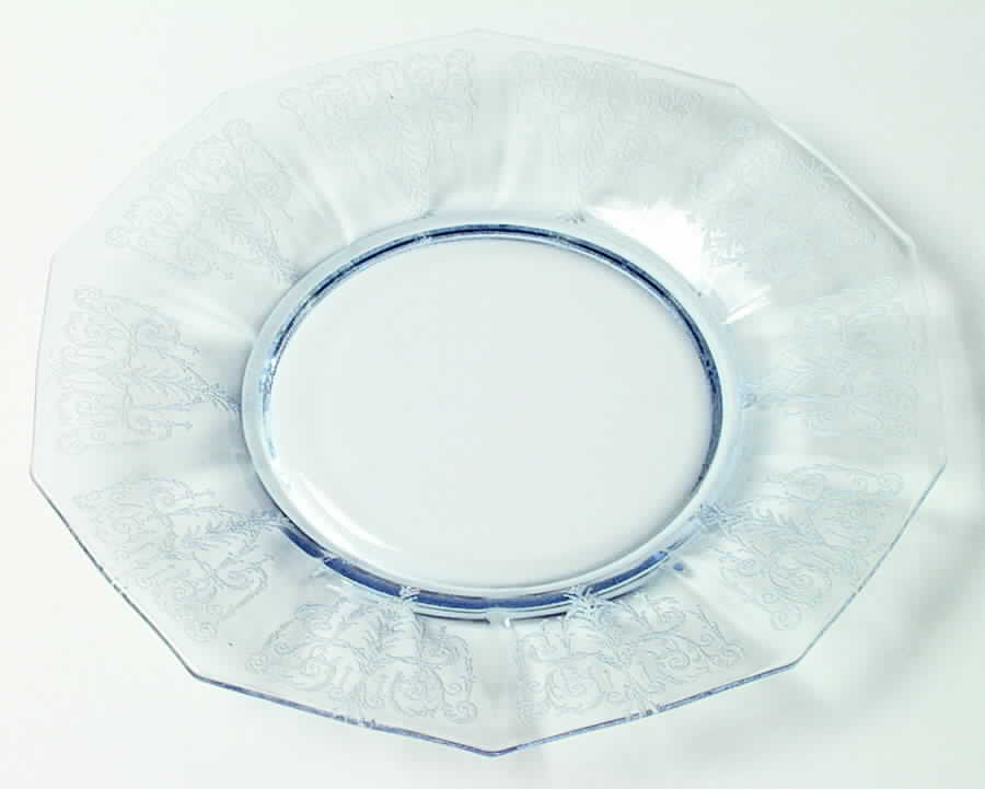 Cleo Blue (Stem 3077) Luncheon Plate by Cambridge-1