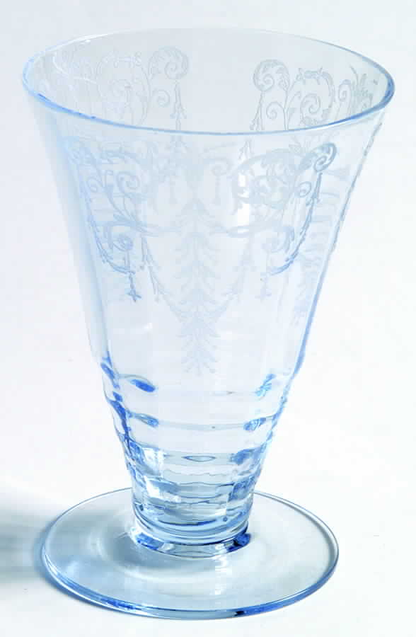 Cleo Blue (Stem 3077) 4 Oz Footed Tumbler by Cambridge-1