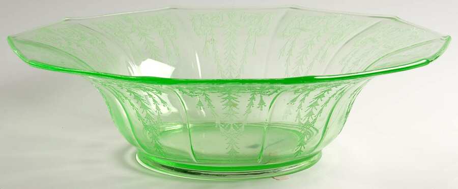 Cleo Green (Stem 3077) 12" Flared Bowl by Cambridge-1