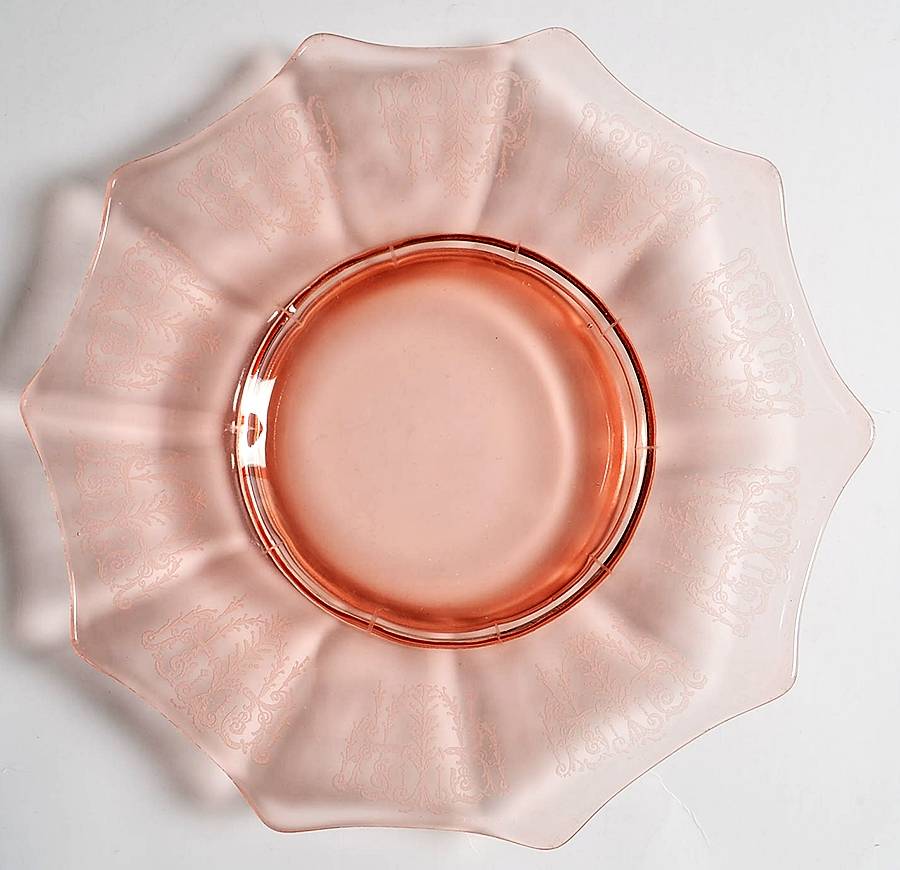 Cleo Pink (Stem 3077) 8" Salad Plate by Cambridge-1