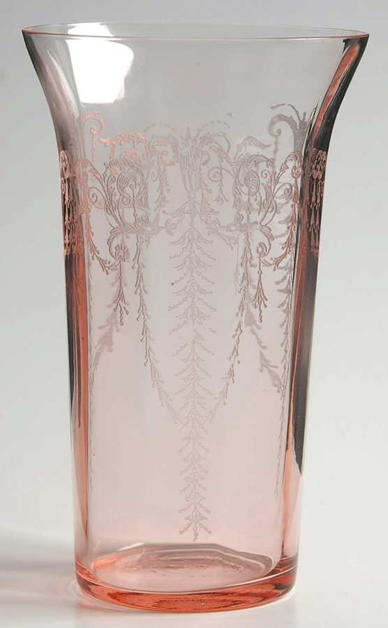 Cleo Pink (Stem 3077) 12 Oz Flat Tumbler by Cambridge-1