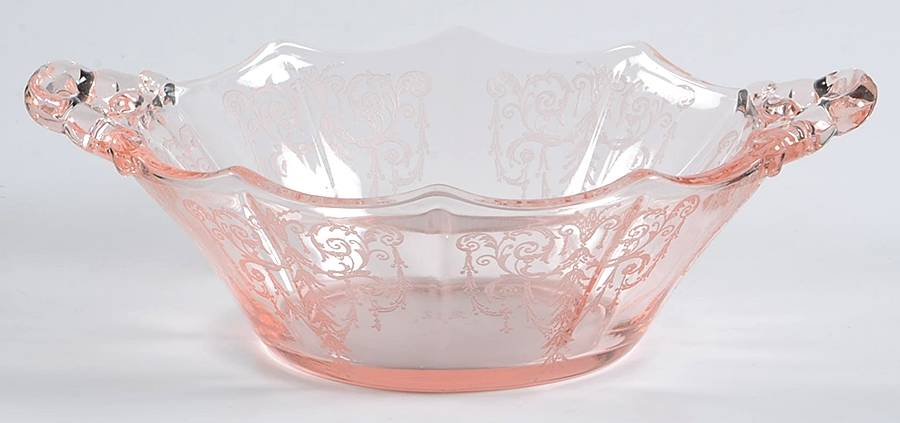 Cleo Pink (Stem 3077) 7" Handled Bon Bon by Cambridge-1