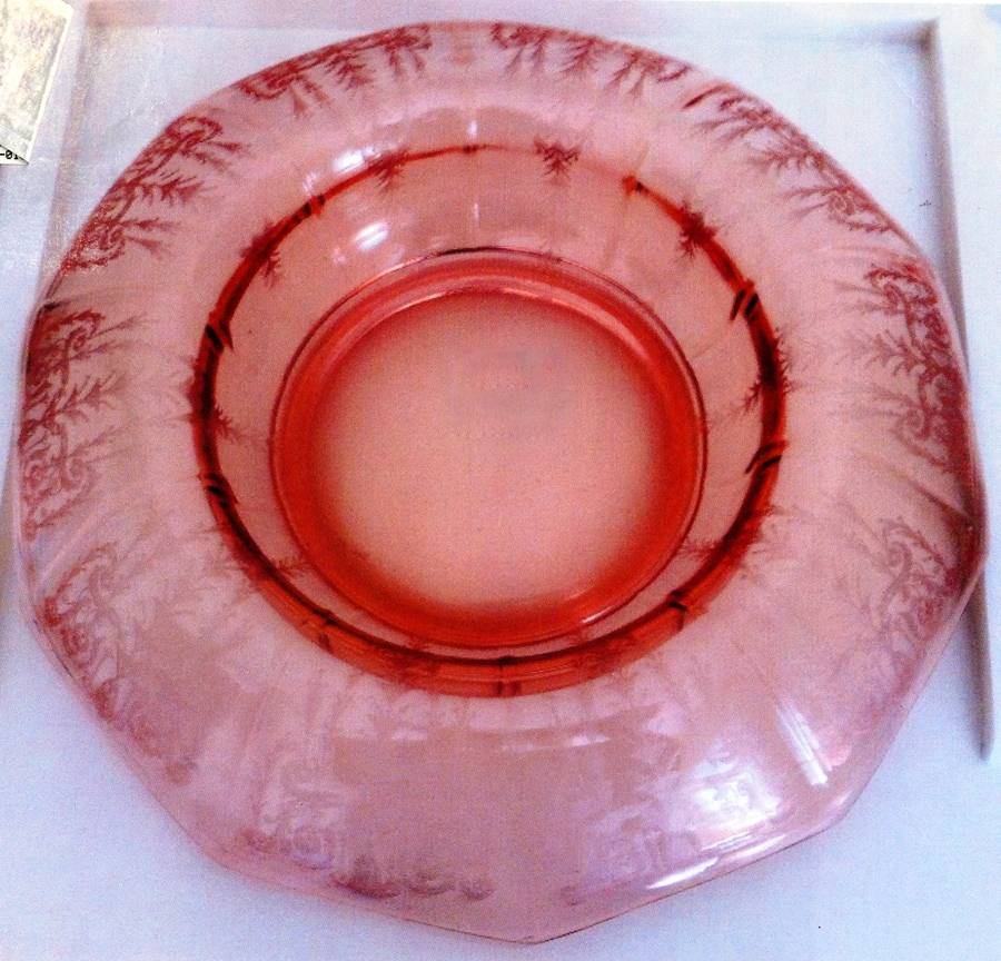 Cleo Pink (Stem 3077) 11" Rolled Edge Bowl by Cambridge-1