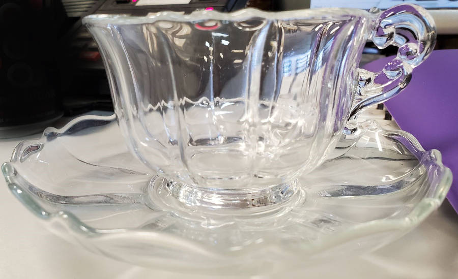 Corinth (Optic) Cup & Saucer Set by Cambridge-1