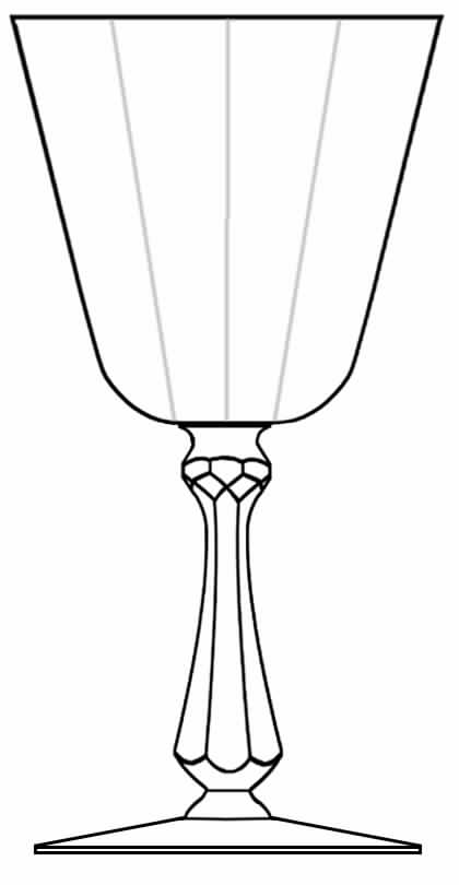 Corinth (Optic) Water Goblet by Cambridge-1