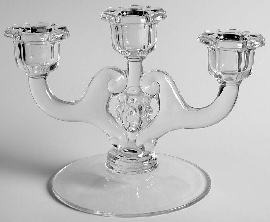 Corinth (Optic) 3 Light Candlestick by Cambridge-1