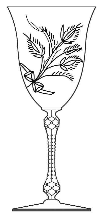 Corsage Water Goblet by Cambridge-1