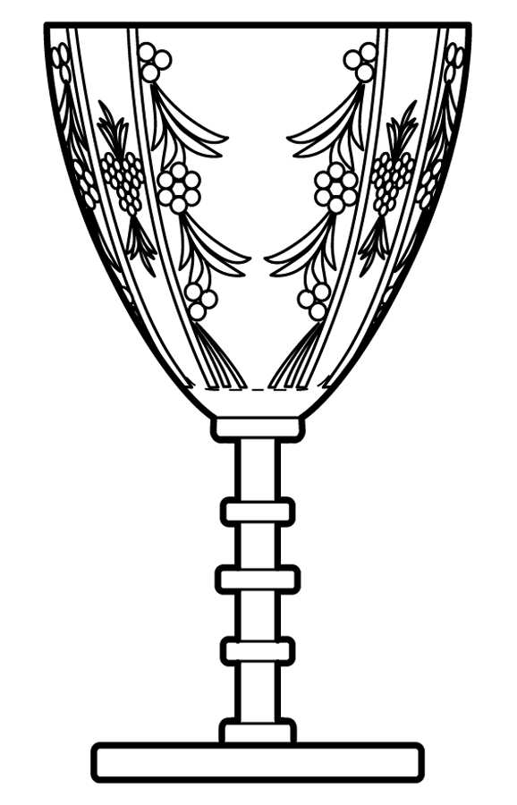 Courtship Water Goblet by Cambridge-1