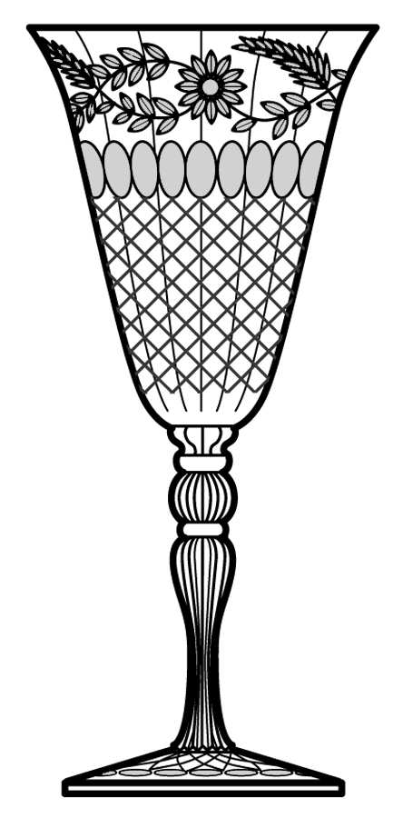 Cut 621 Water Goblet by Cambridge-1
