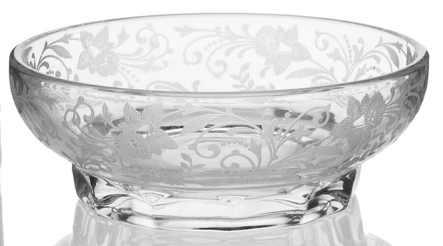 Daffodil Clear (Stem 3779, Not Gold Encrusted) Candy Box No Lid by Cambridge-1