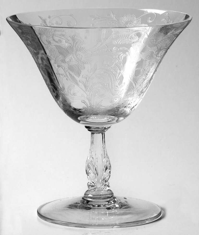 Daffodil Clear (Stem 3779, Not Gold Encrusted) Low Sherbet by Cambridge-1