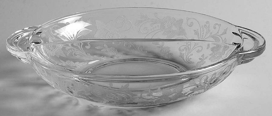 Daffodil Clear (Stem 3779, Not Gold Encrusted) Small 2 Handled Plate by Cambridge-1