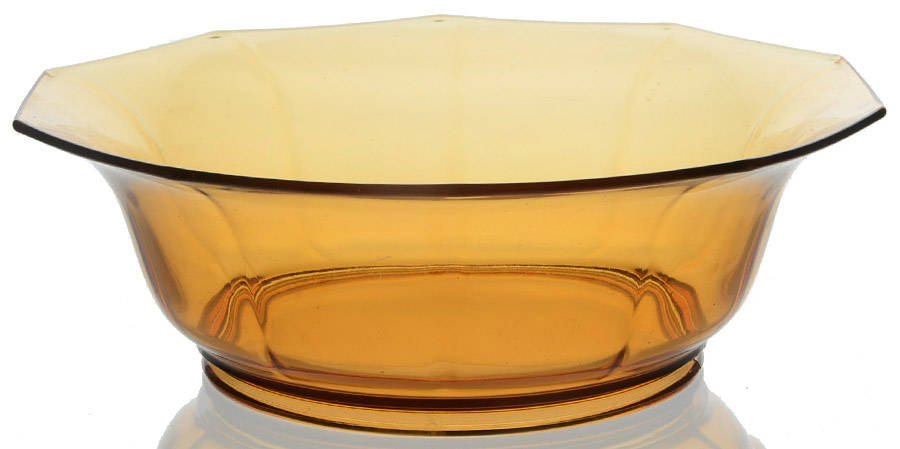 Decagon Amber 8" Round Bowl by Cambridge-1