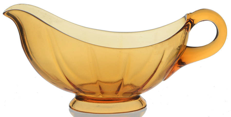 Decagon Amber Gravy Boat No Underplate by Cambridge-1