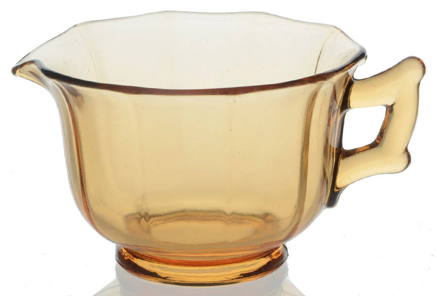 Decagon Amber Creamer by Cambridge-1