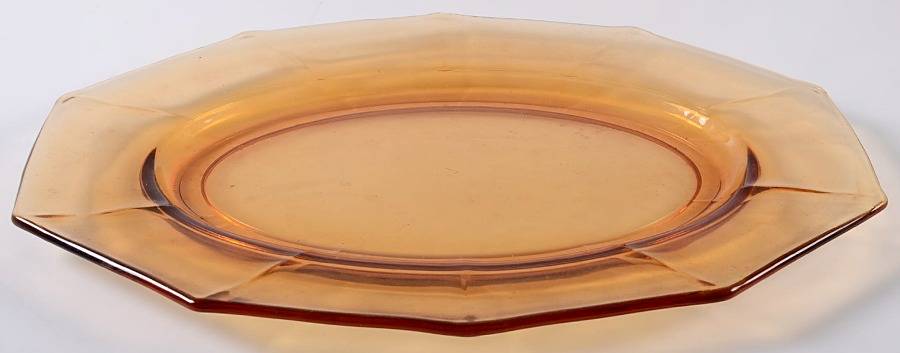 Decagon Amber 12" Oval Platter by Cambridge-1