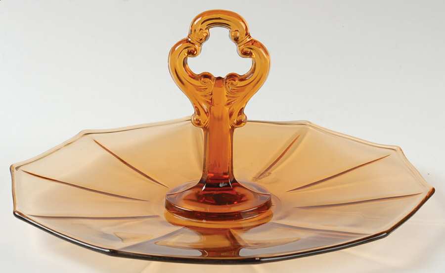 Decagon Amber Center Handle Tray by Cambridge-1
