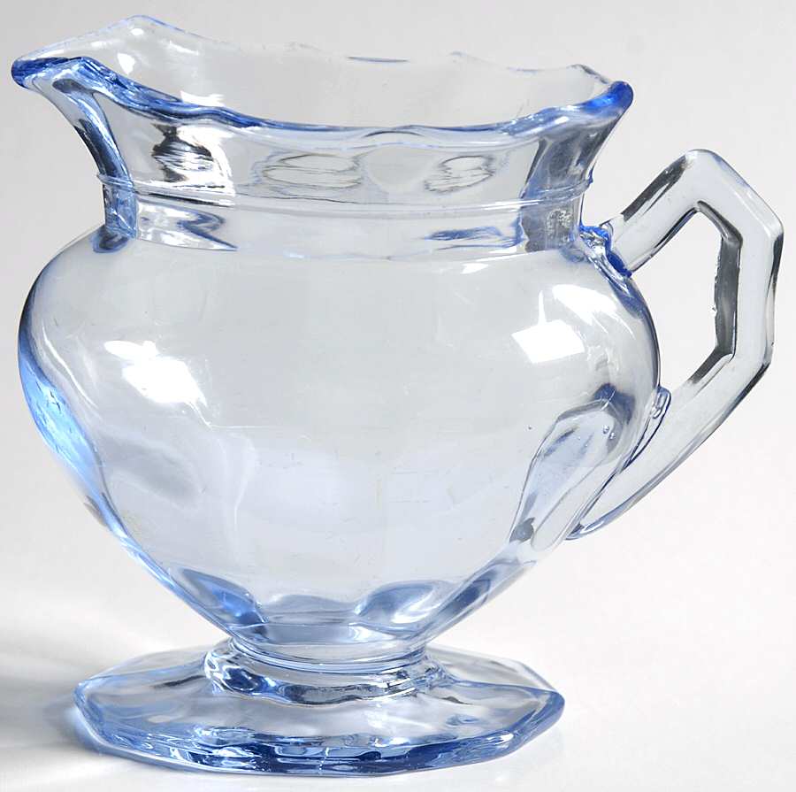 Decagon Light Blue Footed Creamer by Cambridge-1