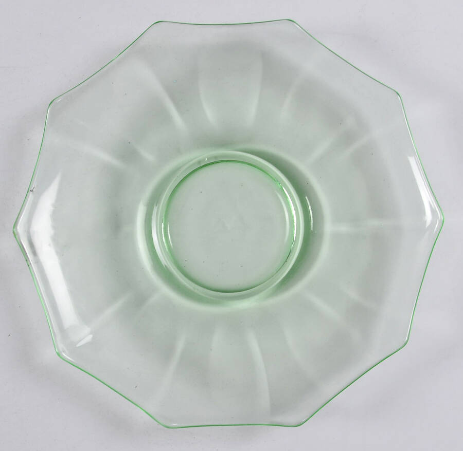 Decagon Green (Light Emerald) Saucer Only by Cambridge-1