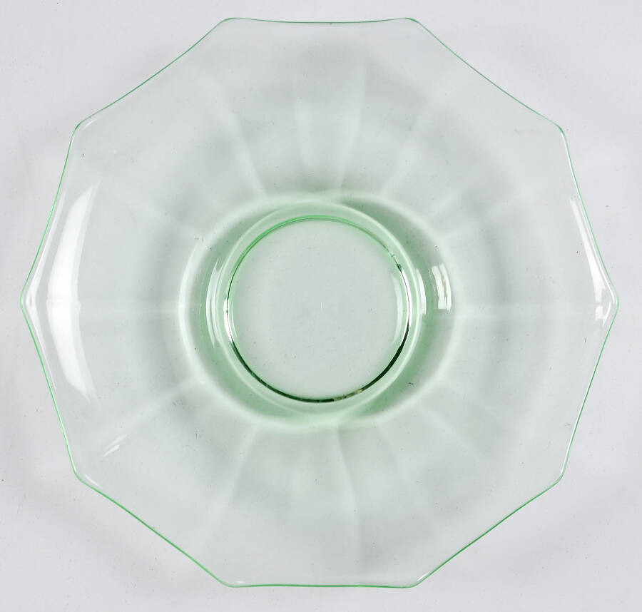 Decagon Green (Light Emerald) Bouillon Saucer by Cambridge-1