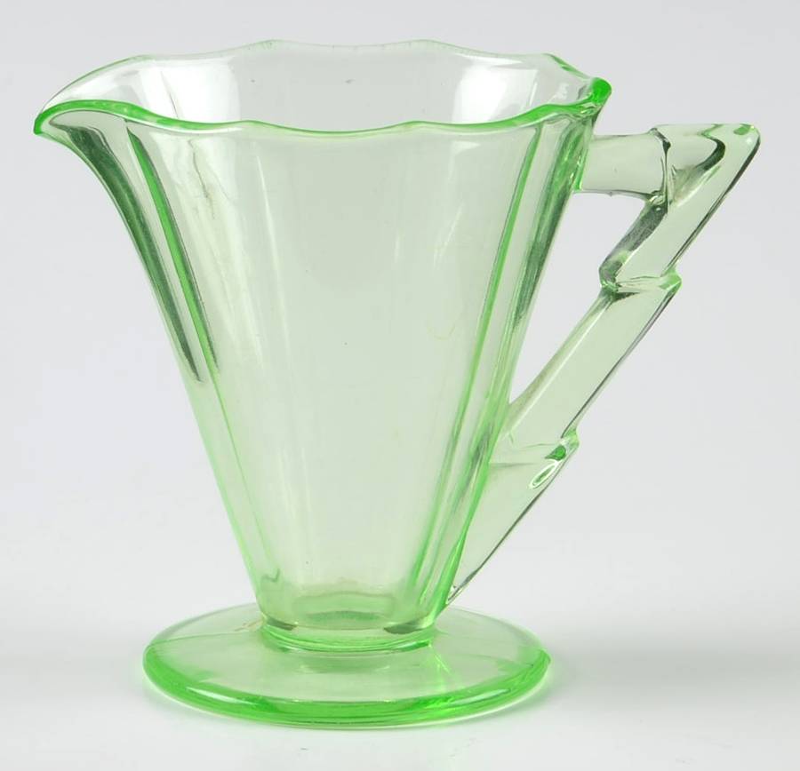 Decagon Green (Light Emerald) Individual Creamer by Cambridge-1