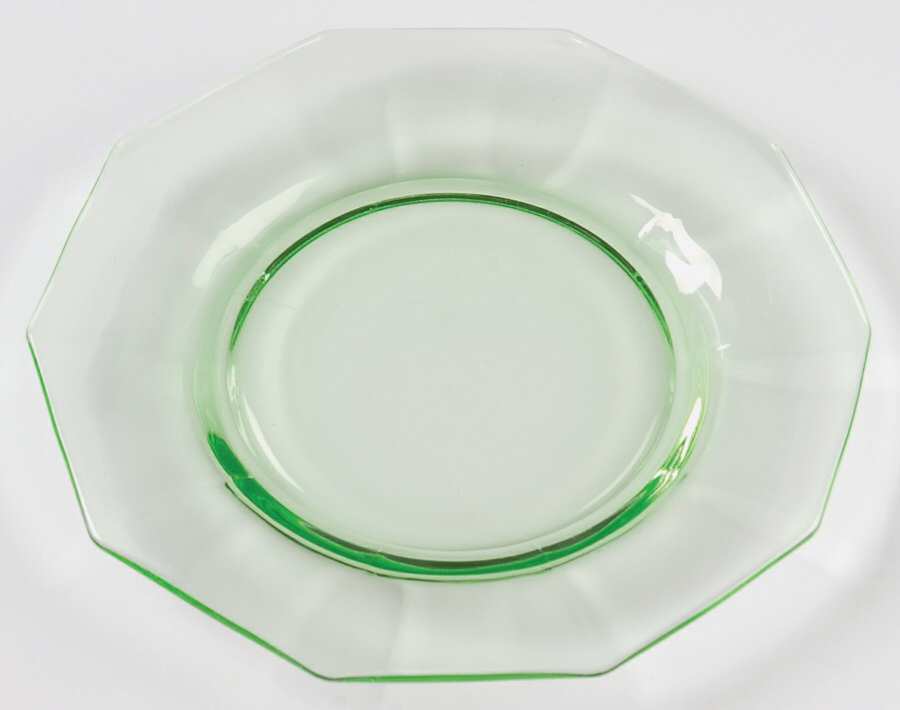 Decagon Green (Light Emerald) Bread & Butter Plate by Cambridge-1