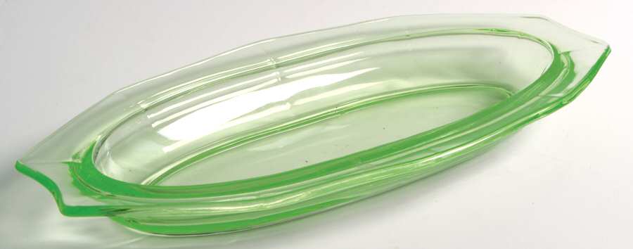 Decagon Green (Light Emerald) 11" Oblong Celery by Cambridge-1