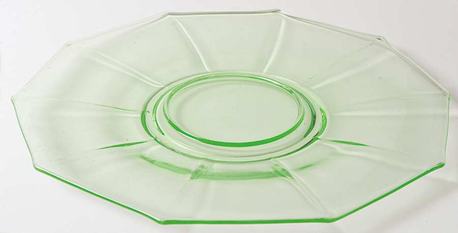 Decagon Green (Light Emerald) Cheese & Cracker Plate by Cambridge-1
