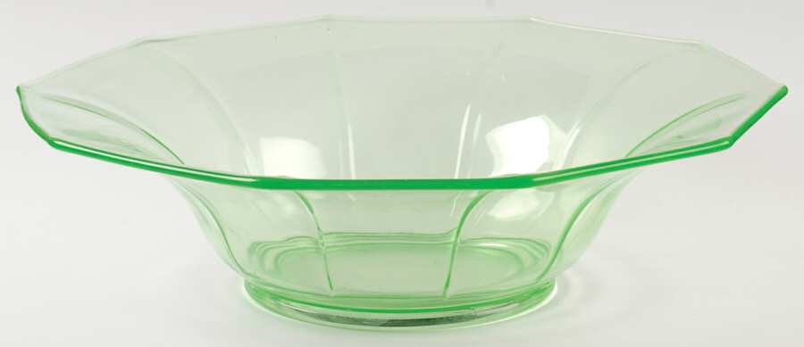 Decagon Green (Light Emerald) Flared Bowl by Cambridge-1