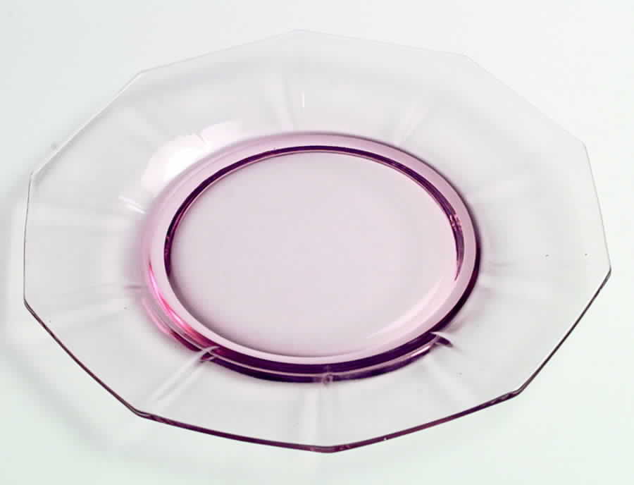 Decagon Pink Luncheon Plate by Cambridge-1