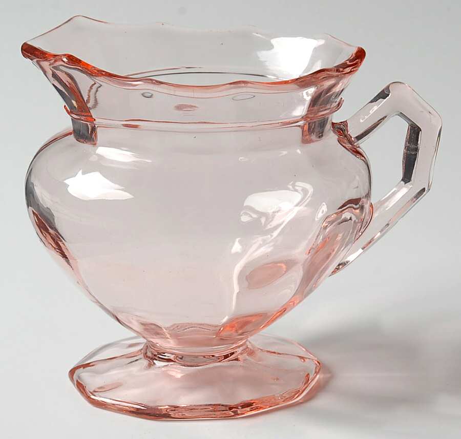Decagon Pink Creamer by Cambridge-1