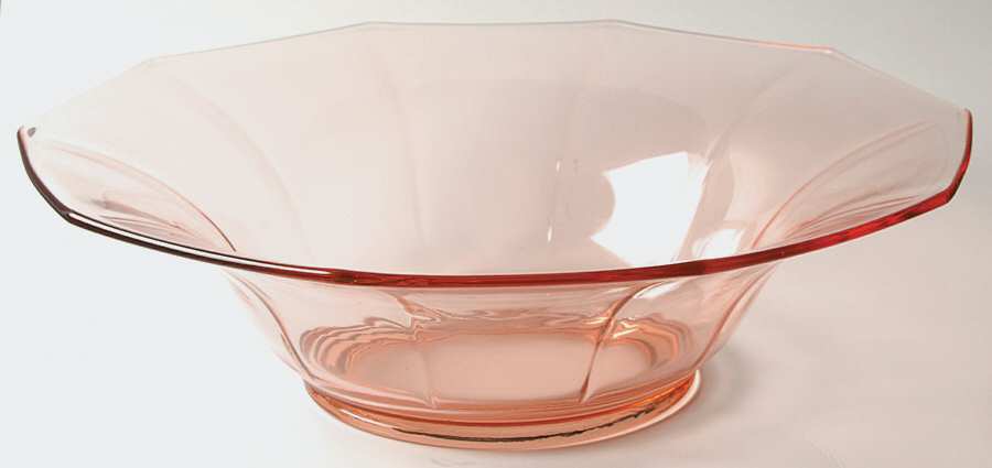 Decagon Pink Flared Bowl by Cambridge-1