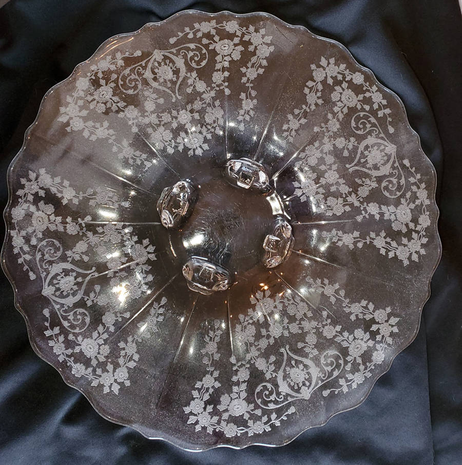 Diane Clear (Stem 3122) 11" 4-Toed Plate by Cambridge-1