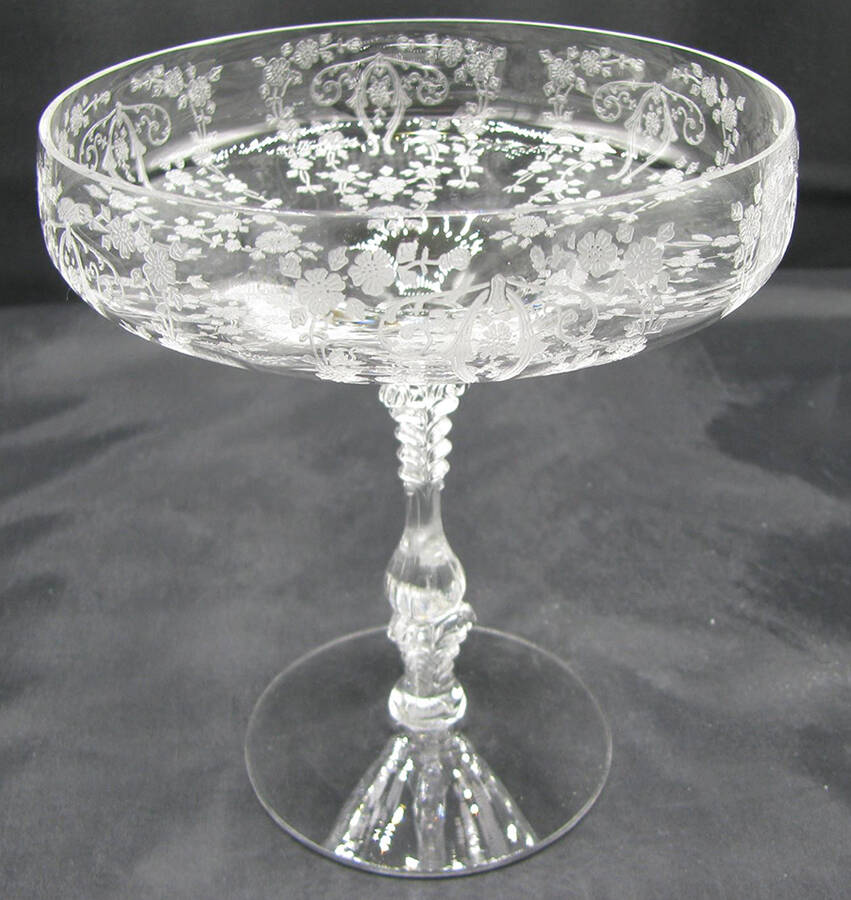 Diane Clear (Stem 3122) Round Compote (Height X Width) by Cambridge-1