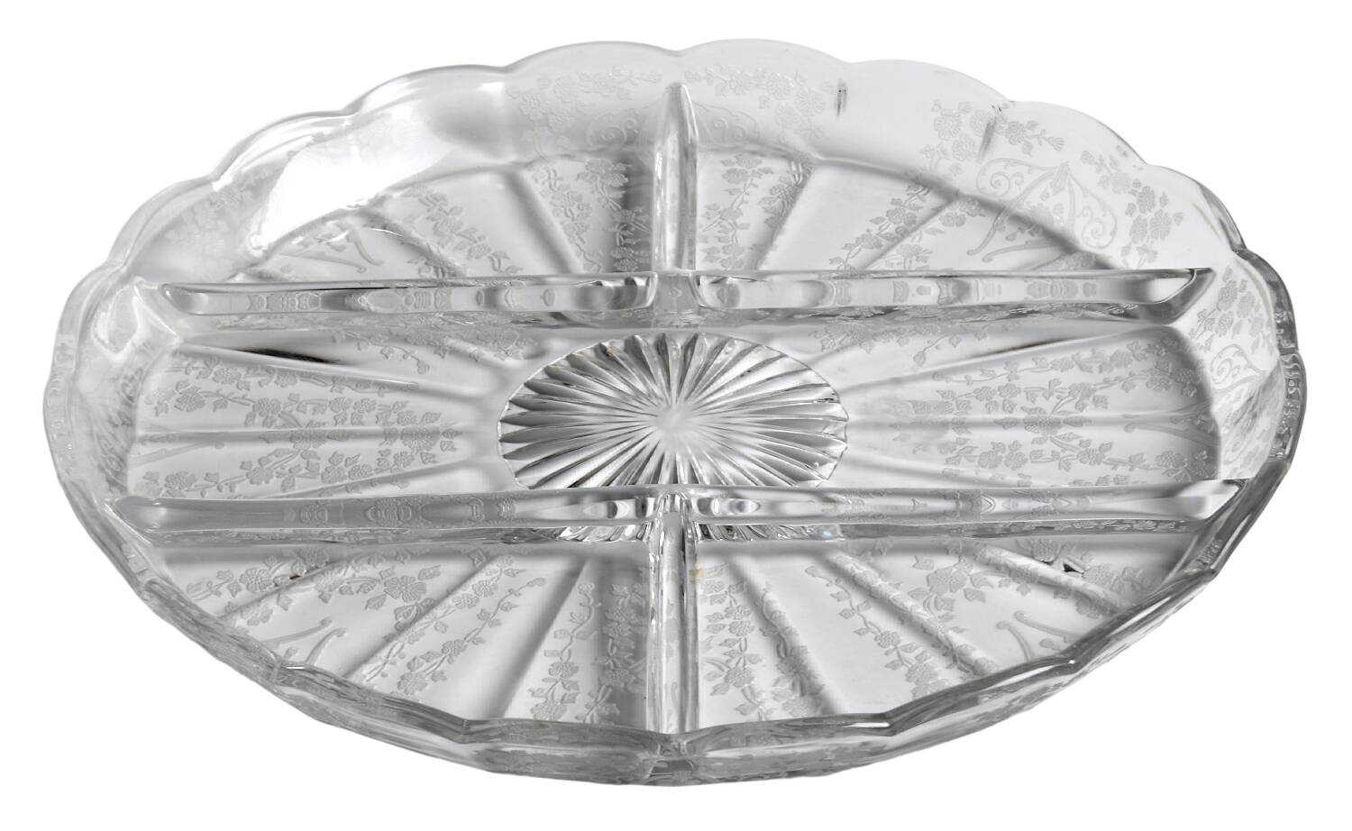 Diane Clear (Stem 3122) 10" Round 5 Part Relis by Cambridge-1