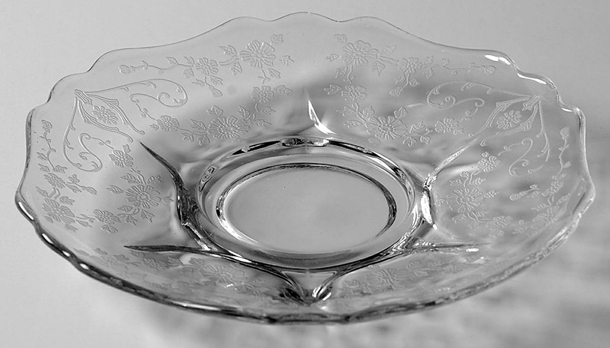 Diane Clear (Stem 3122) Saucer for Cup & Saucer Set  (Shape 3400) by Cambridge-1