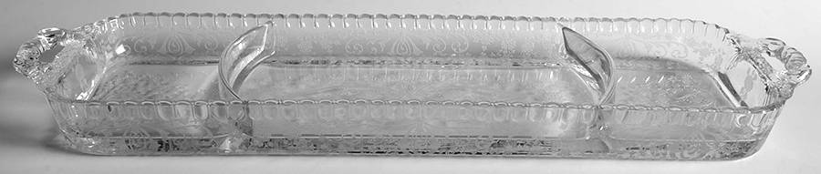 Diane Clear (Stem 3122) Handled 3 Section Rectangular Tray by Cambridge-1