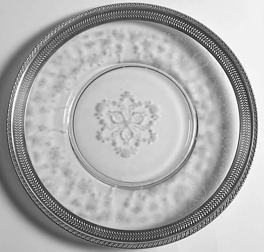 Diane Clear (Stem 3122) Sterling Rimmed Service Plate by Cambridge-1
