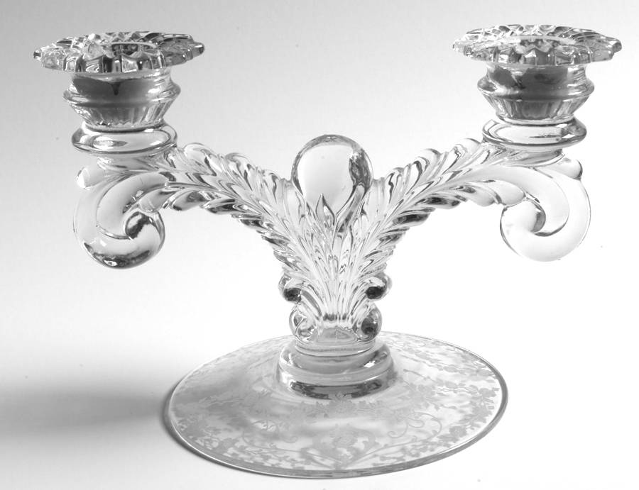 Diane Clear (Stem 3122) Martha/495 2 Light Candlestick by Cambridge-1