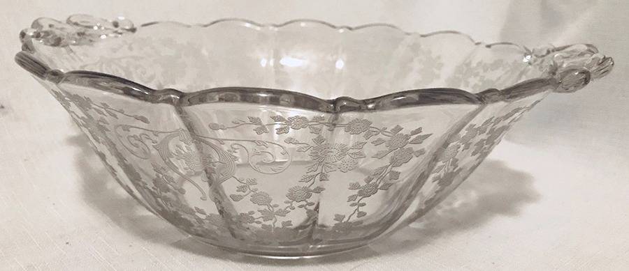 Diane Clear (Stem 3122) 11" Handled Bowl by Cambridge-1