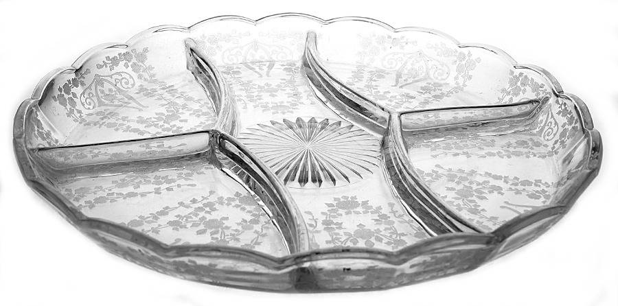 Diane Clear (Stem 3122) 10" Round 5 Part Relish by Cambridge-1