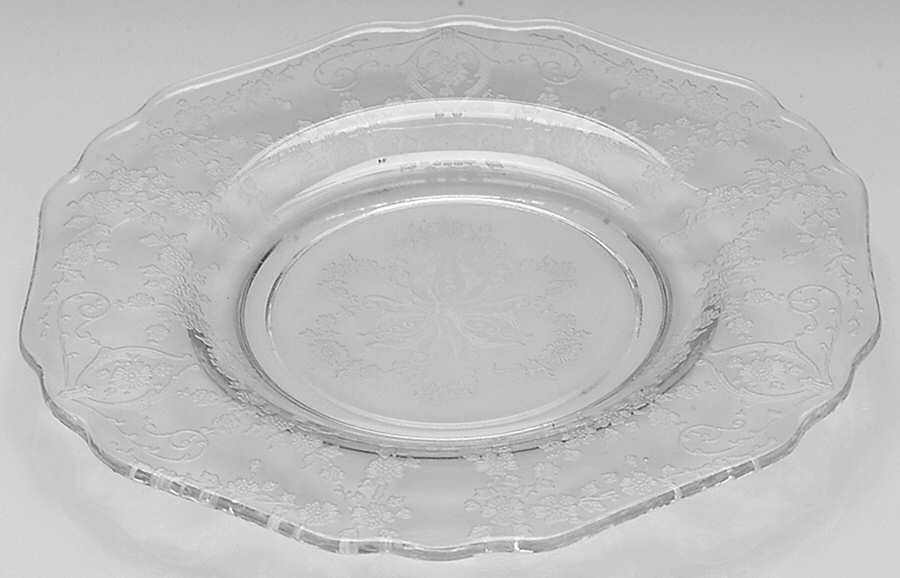 Diane Clear (Stem 3122) Bread & Butter Plate (Shape 3400) by Cambridge-1