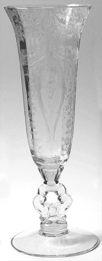 Diane Clear (Stem 3122) 9" Keyhole-Stem Footed Vase by Cambridge-1