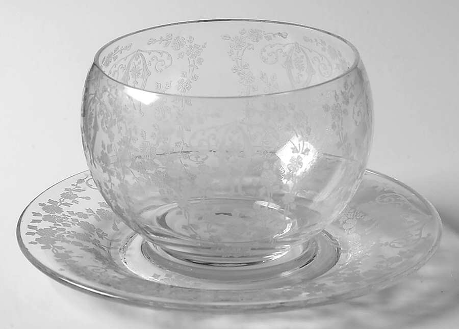 Diane Clear (Stem 3122) Mayonnaise Bowl and Underplate by Cambridge-1