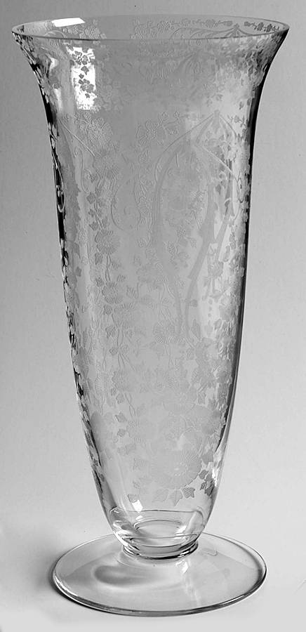 Diane Clear (Stem 3122) 11" Footed Vase by Cambridge-1