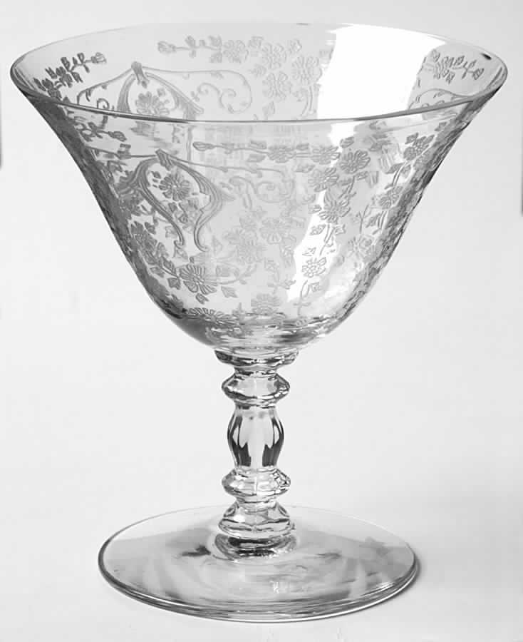 Diane Clear (Stem 3130) Low Sherbet by Cambridge-1