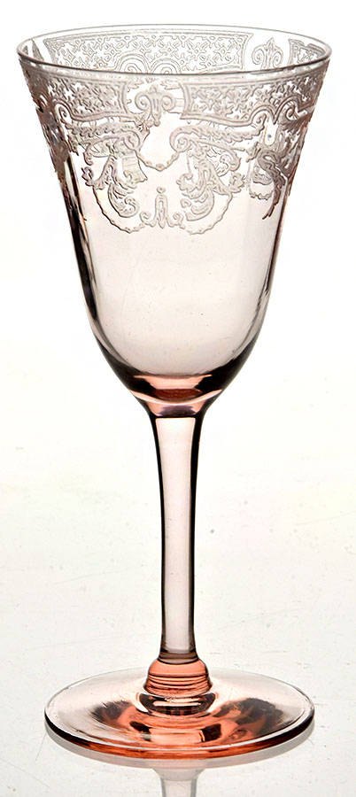 Etch 520 Pink (Stem 3060) Wine Glass by Cambridge-1
