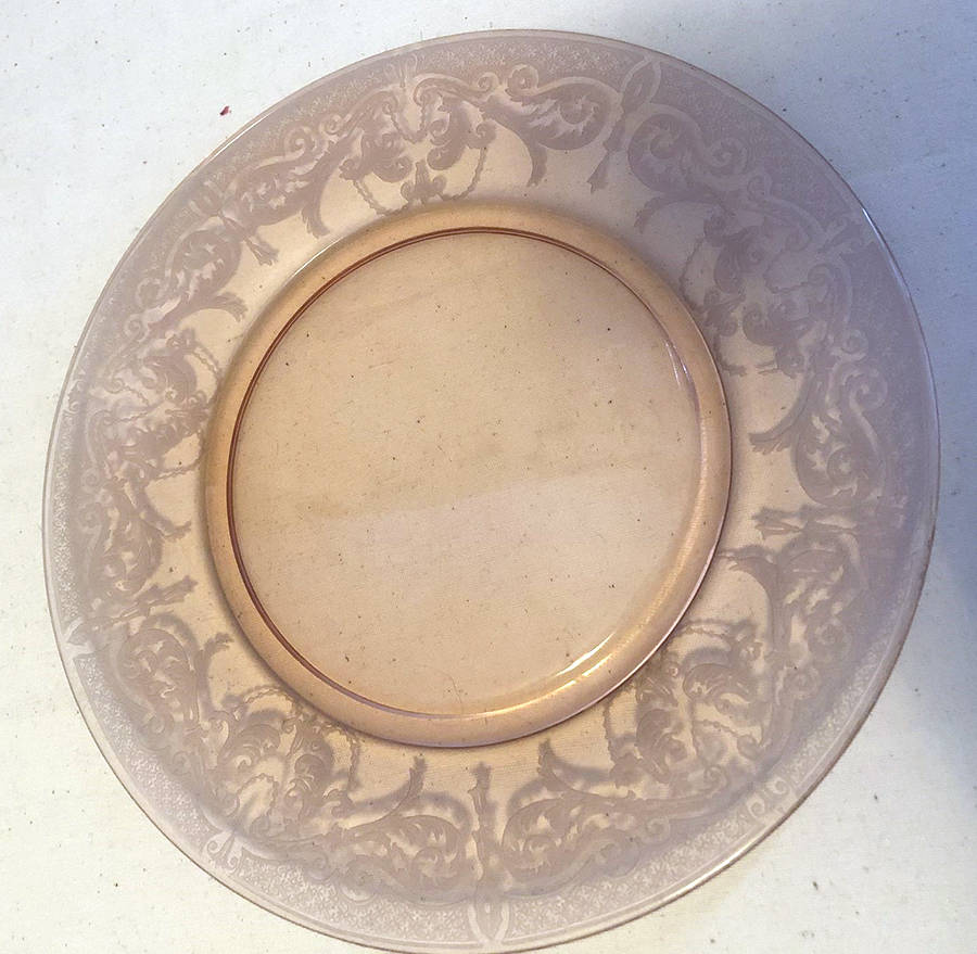 Etch 520 Pink (Stem 3060) Dinner Plate by Cambridge-1